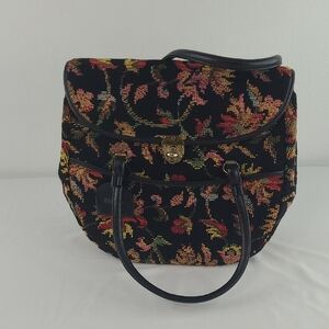 Elegant Black Floral Women's Bag